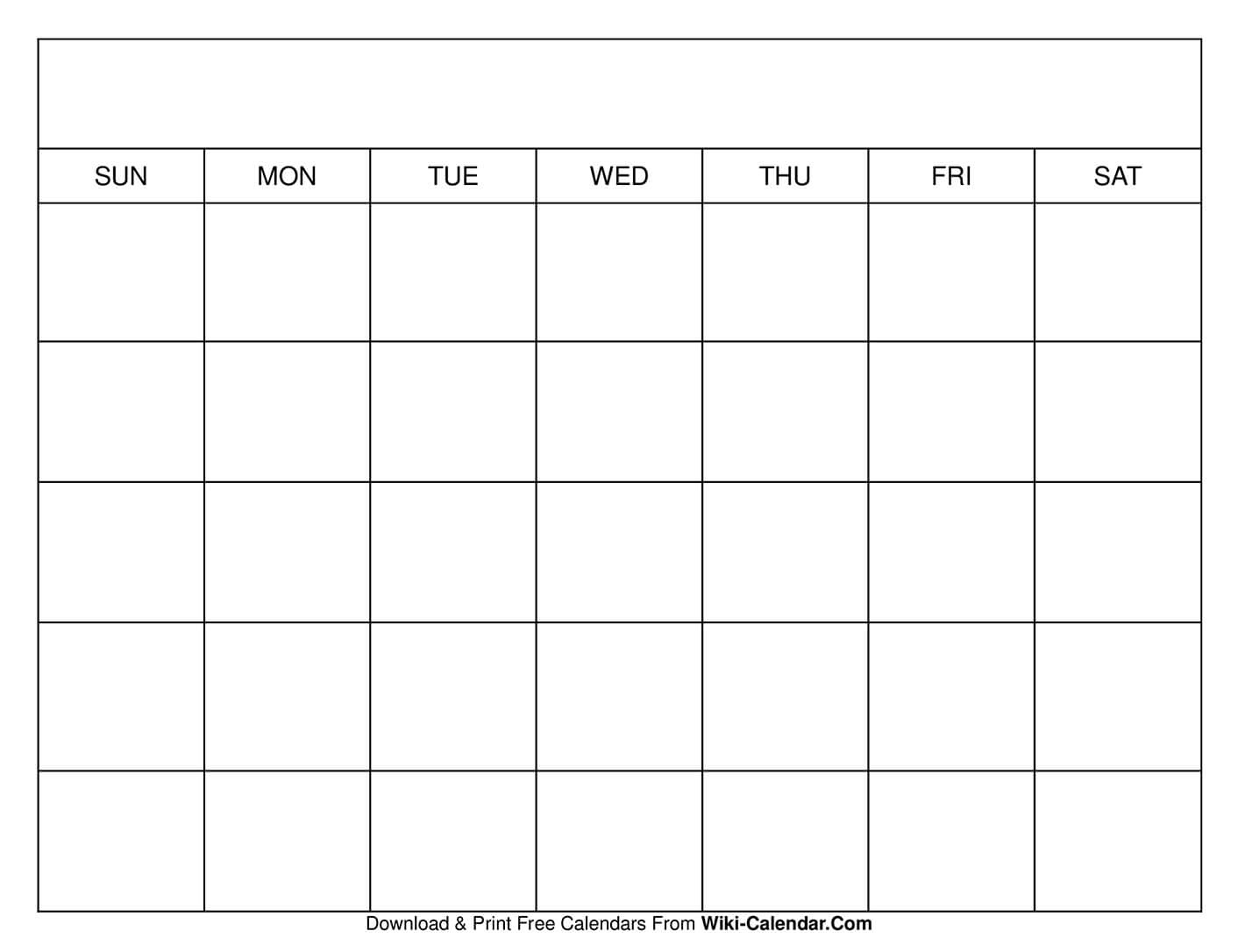 Simple Blank Calendar Templates – Free To Download &amp;amp; Print with Printable Paper Calendar