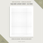Simple Lined Grid Sheets, Graph Paper, 1.5Mm/3Mm/4.5Mm/6Mm/7.5Mm In 1.5 Inch Grid Paper Printable