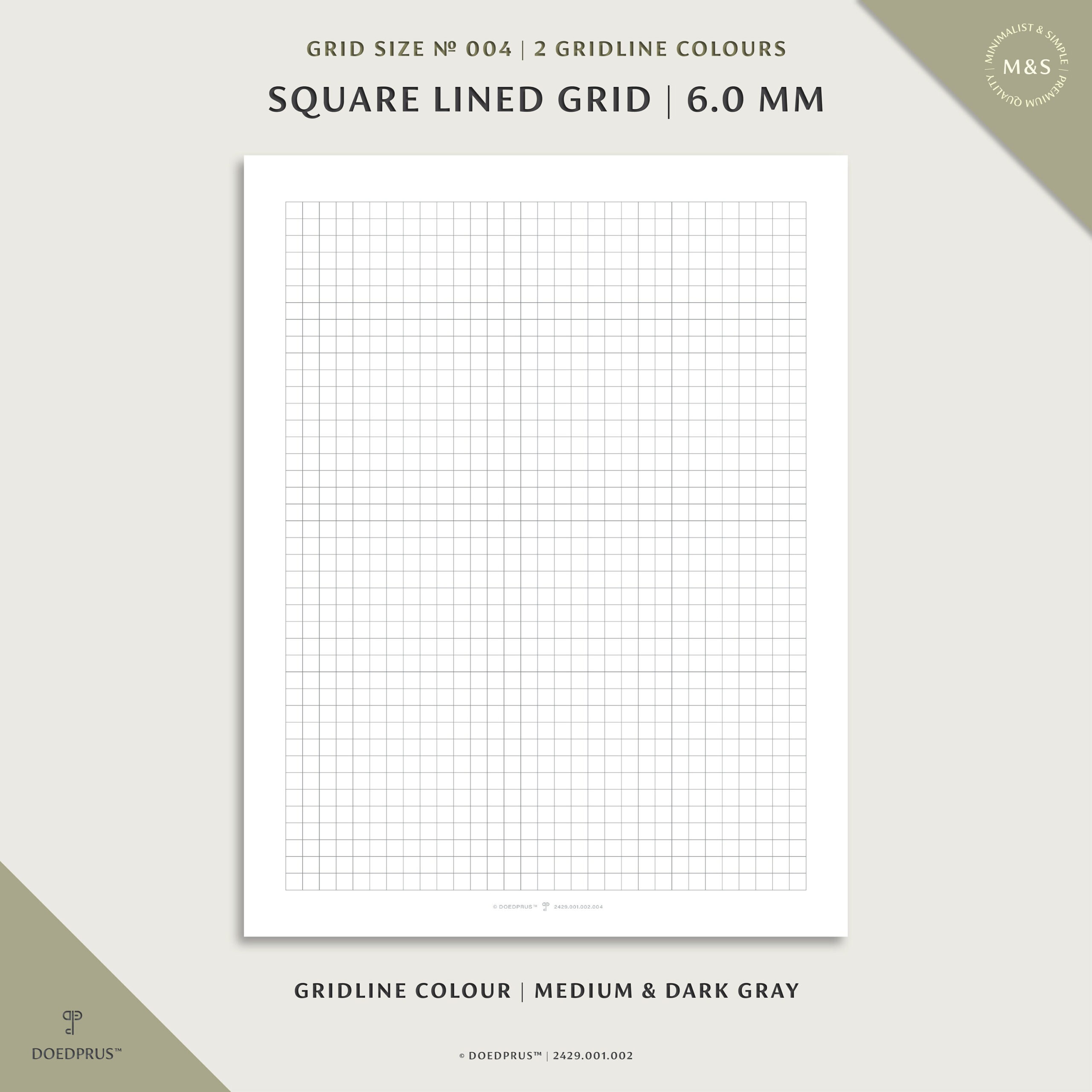 Simple Lined Grid Sheets, Graph Paper, 1.5Mm/3Mm/4.5Mm/6Mm/7.5Mm in 1.5 Inch Grid Paper Printable