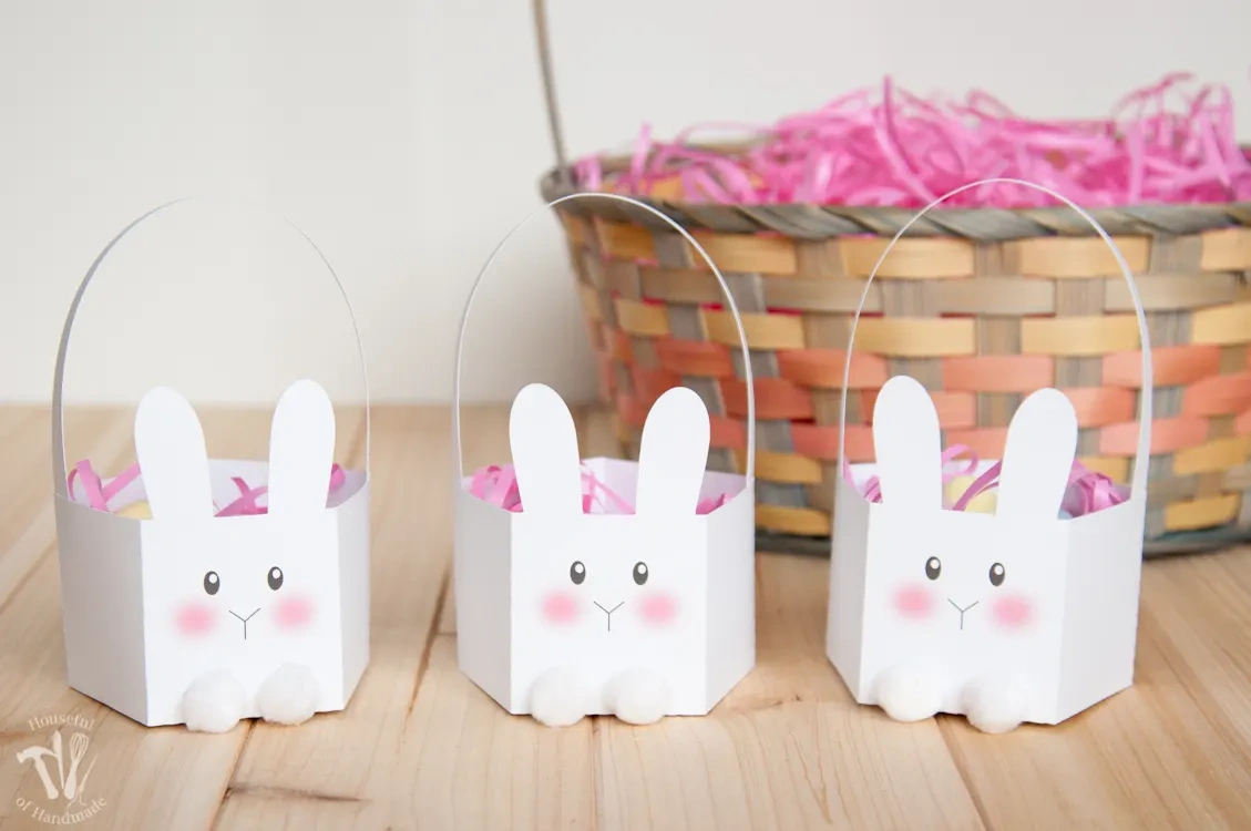 Simple Printable Bunny Easter Basket • Crafting My Home inside Printable Paper Easter Basket