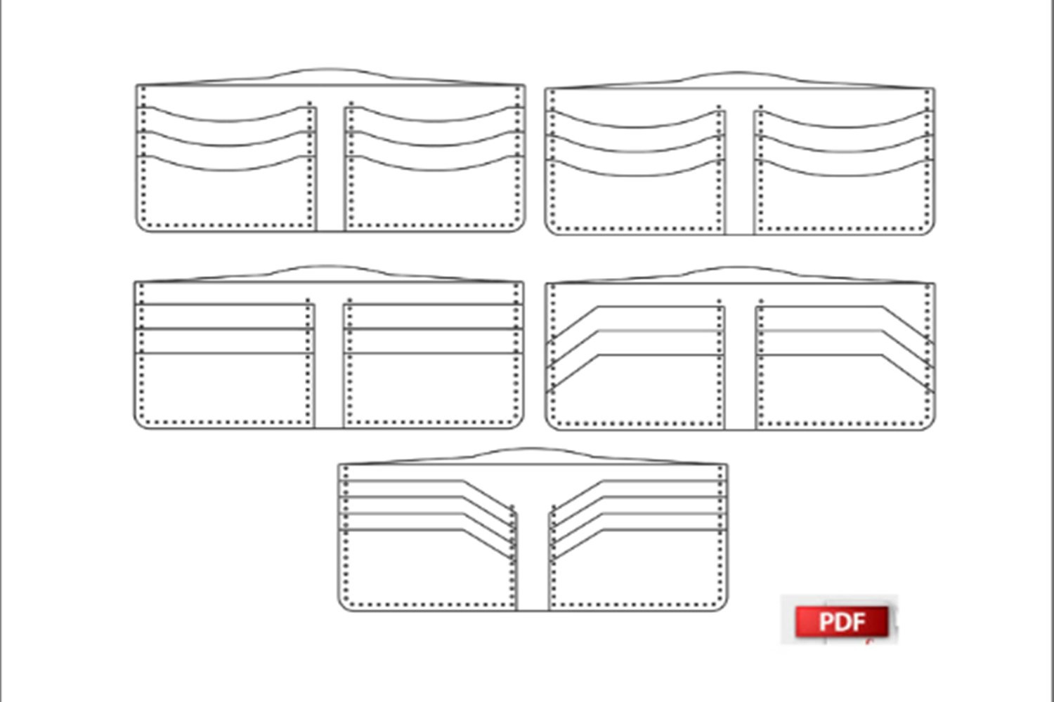 Simple Wallet Pattern-Leather Card Wallet Pdf-Slim Walletpdf for Printable Paper Wallet Template