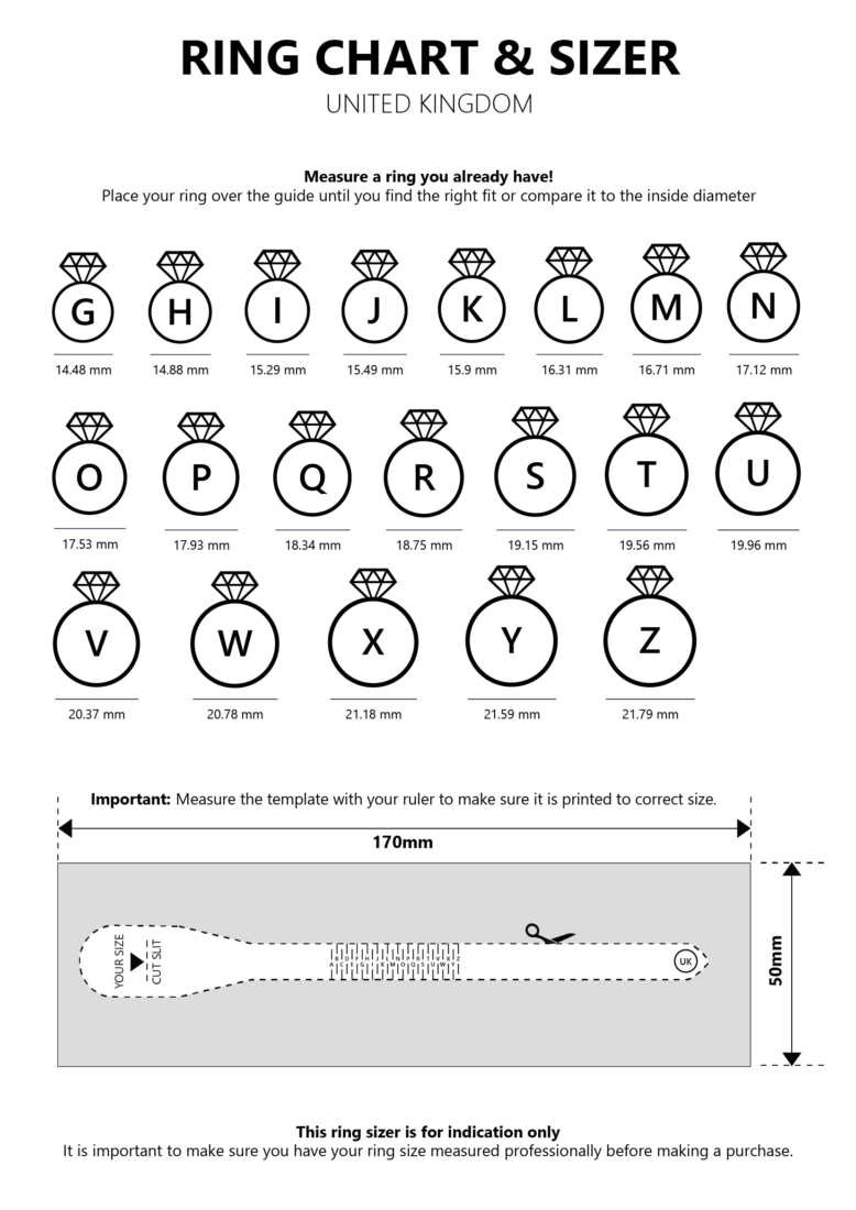 Size Guides - Windsor Goldsmiths And Jewellers. regarding Free Printable Paper Ring Sizer