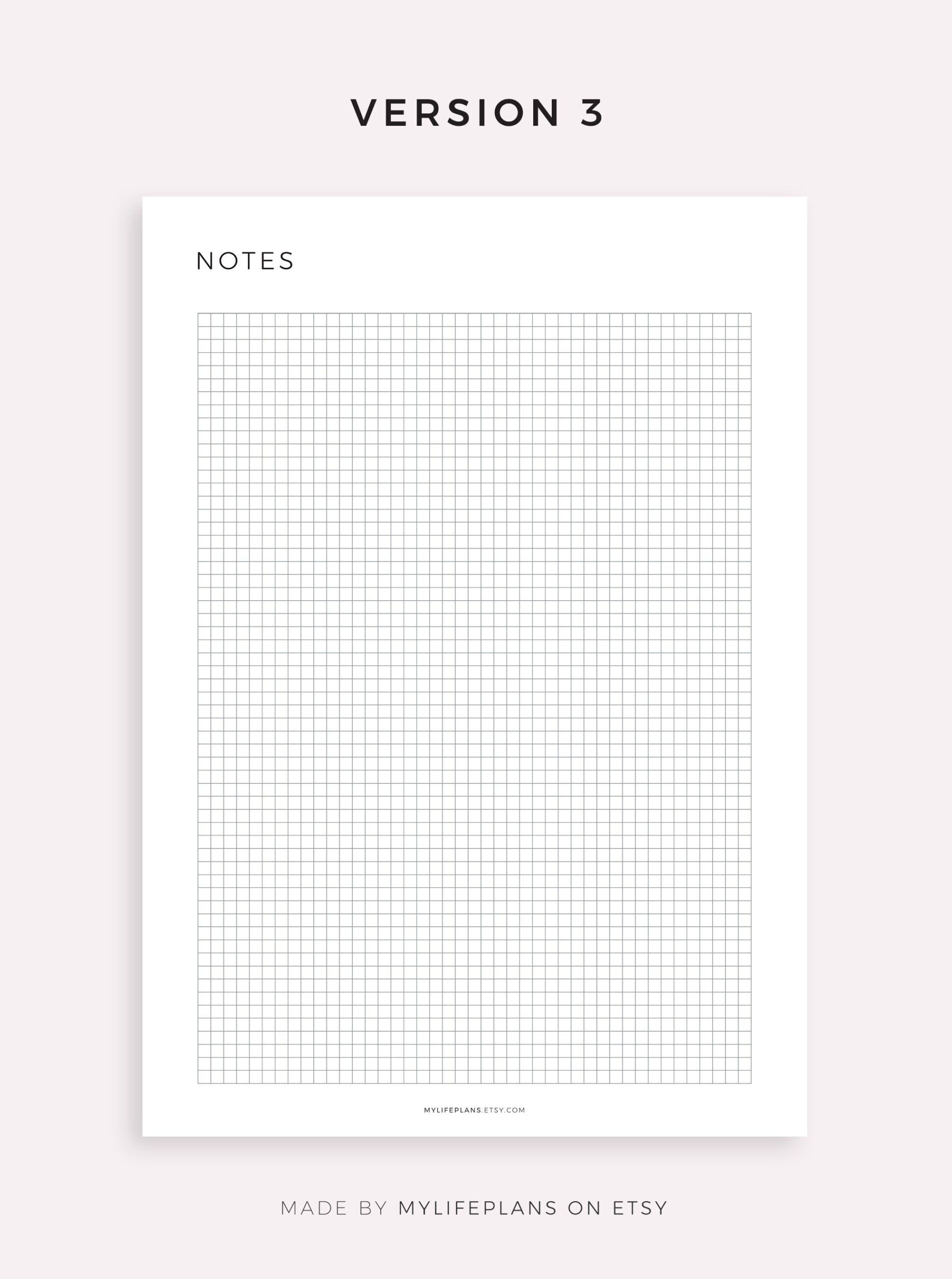 Small Grid Paper Printable, Squared Paper, Planner Inserts, A4/A5 inside 7Mm Squared Paper Printable