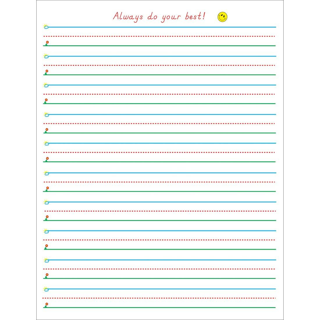 Smart Start Writing Paper Grades 1-2 100-Sheet Packageteacher with Printable Paper For Grade 1