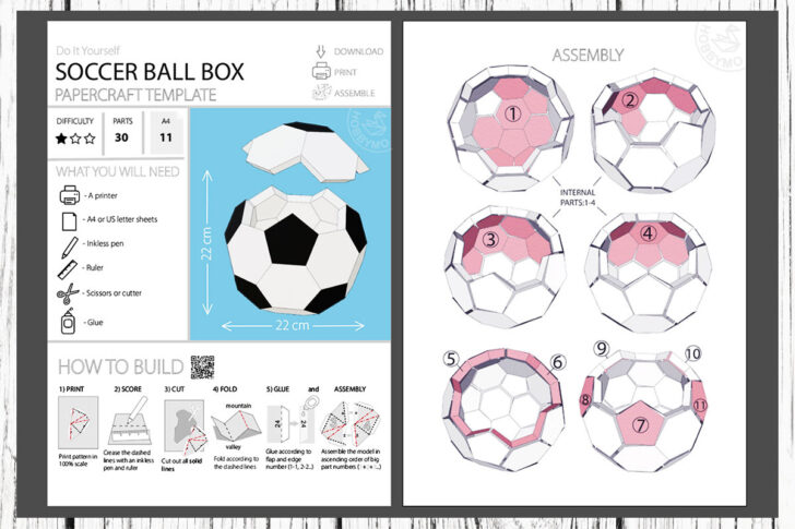 Printable Paper Soccer Ball Template
