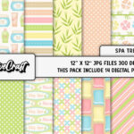 Spa Treatment Digital Papers With Regard To SPA Printable Paper