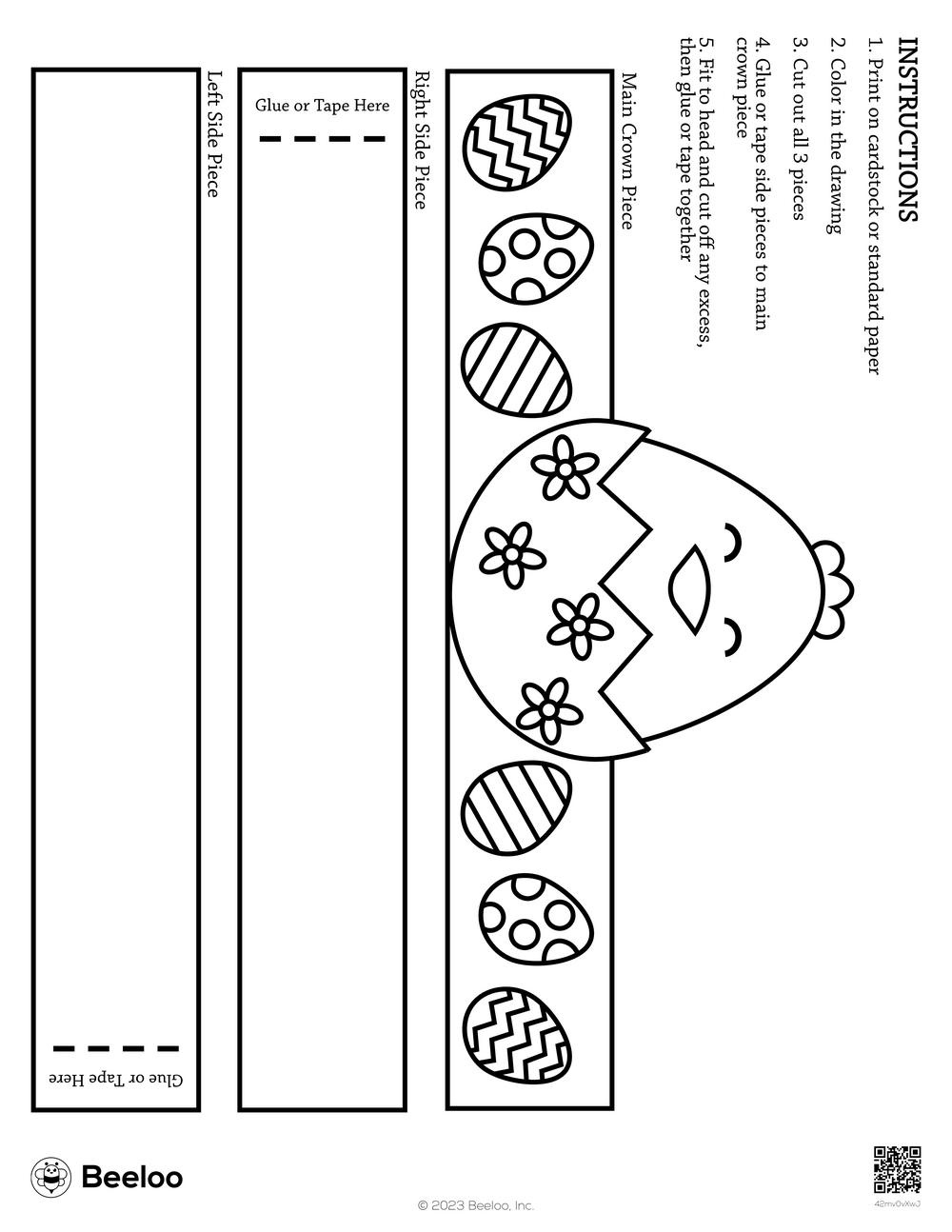 Springtime Easter-Themed Paper Hats • Beeloo Printable Crafts And within Free Printable Paper Hat Template