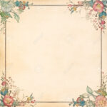 Square Blank Vintage Floral Paper Background For Printable Digital In Floral Printable Paper