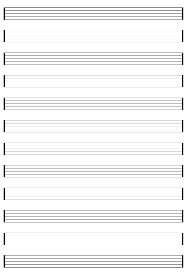Staff Paper Blank Sheet Music - 10 Free Pdf Printables | Printablee intended for Blank Staff Paper Free Printable