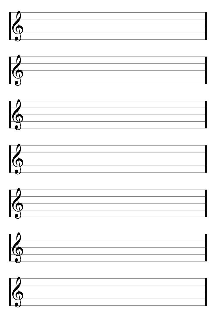 Staff Paper Blank Sheet Music - 10 Free Pdf Printables | Printablee regarding Music Staff Paper Printable
