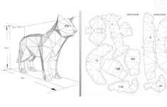 Standing Cat, 3D Papercraft Template within Cat Printable Paper