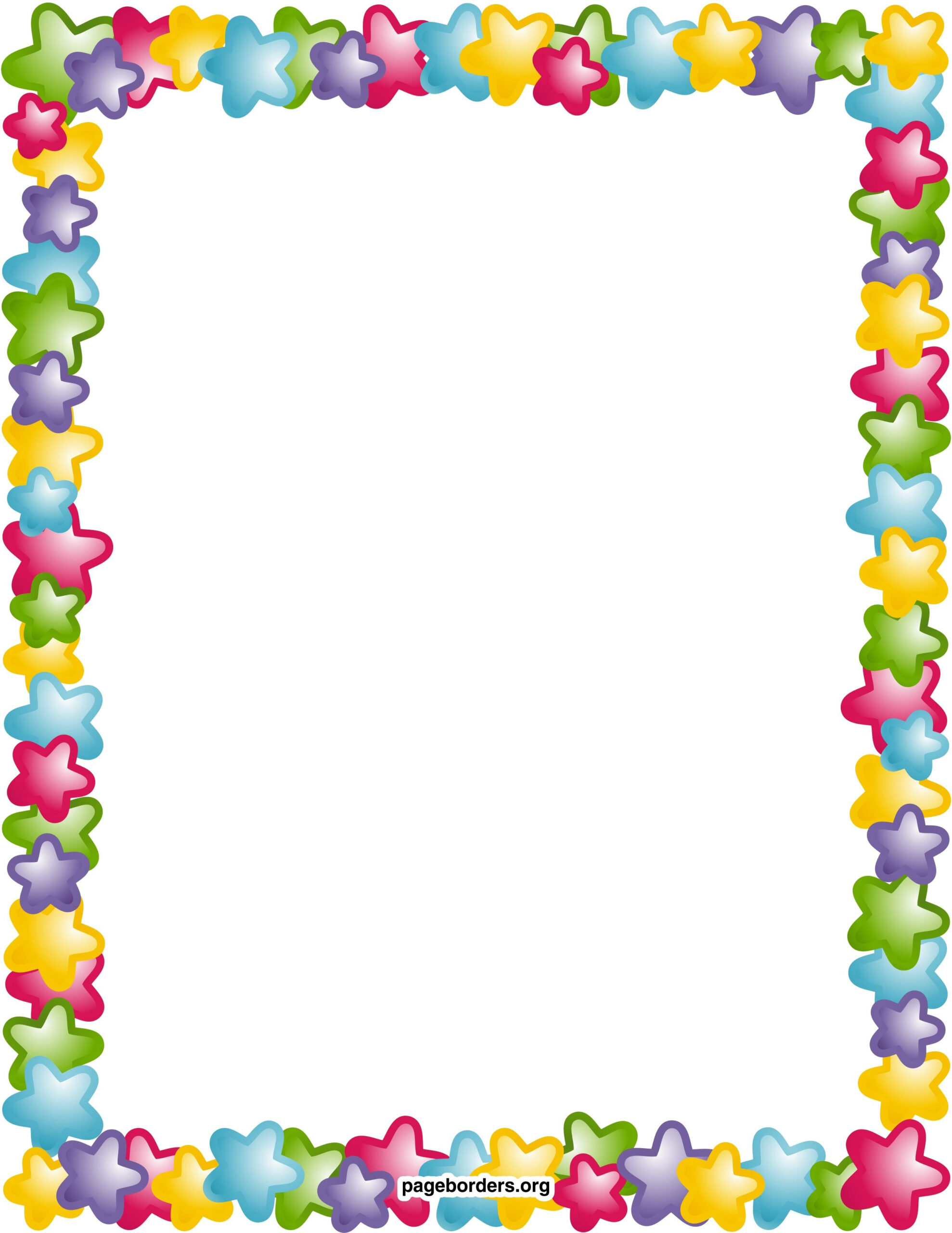 Star Border - 6 Free Pdf Printables | Printablee inside Printable Paper Borders Free