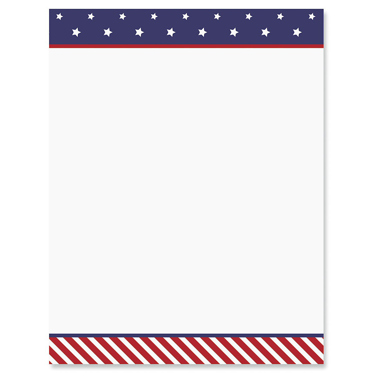 Stars And Stripes Patriotic Letter Papers | Colorful Images with Patriotic Printable Paper
