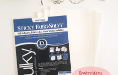 Stick And Stitch Embroidery Paper, Sulky Stabilizer, Stick And in Printable Paper For Embroidery
