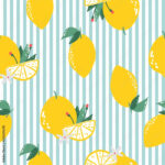 Stock Illustration „Lemons Digital Paper Lemons Seamless Patterns Intended For Printable Paper Background