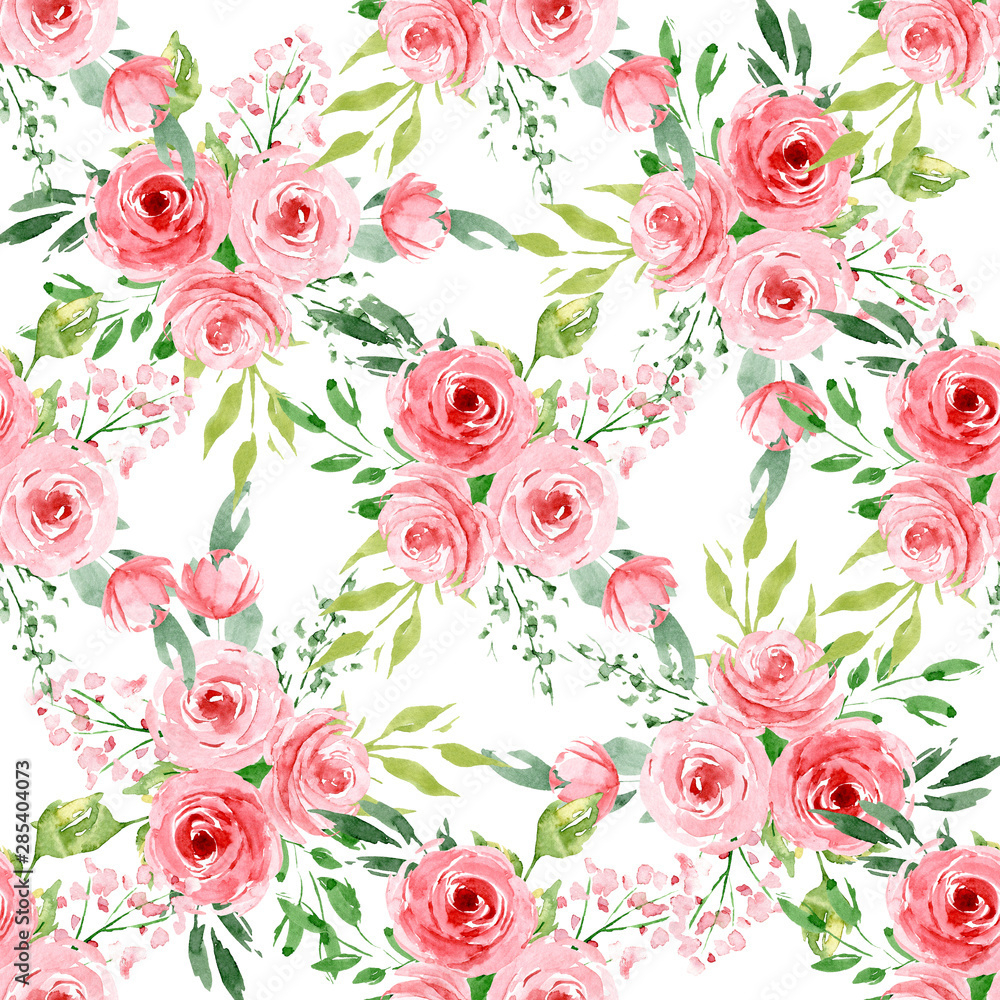 Stock-Illustration „Seamless Pattern, Floral Texture With within Floral Printable Paper
