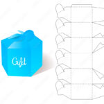 Stock Vektorgrafik „Box. Gift Paper Box Blueprint Template Inside Printable Paper Boxes Patterns