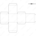 Stock Vektorgrafik „White Paper Cube Template To Make Box Or In Printable Paper Cube Template