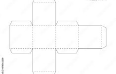 Stock-Vektorgrafik „White Paper Cube Template To Make Box Or with regard to Printable Paper Cube