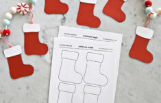 Stocking Template - Free Printable - Childhood Magic pertaining to Printable Paper Stocking Template