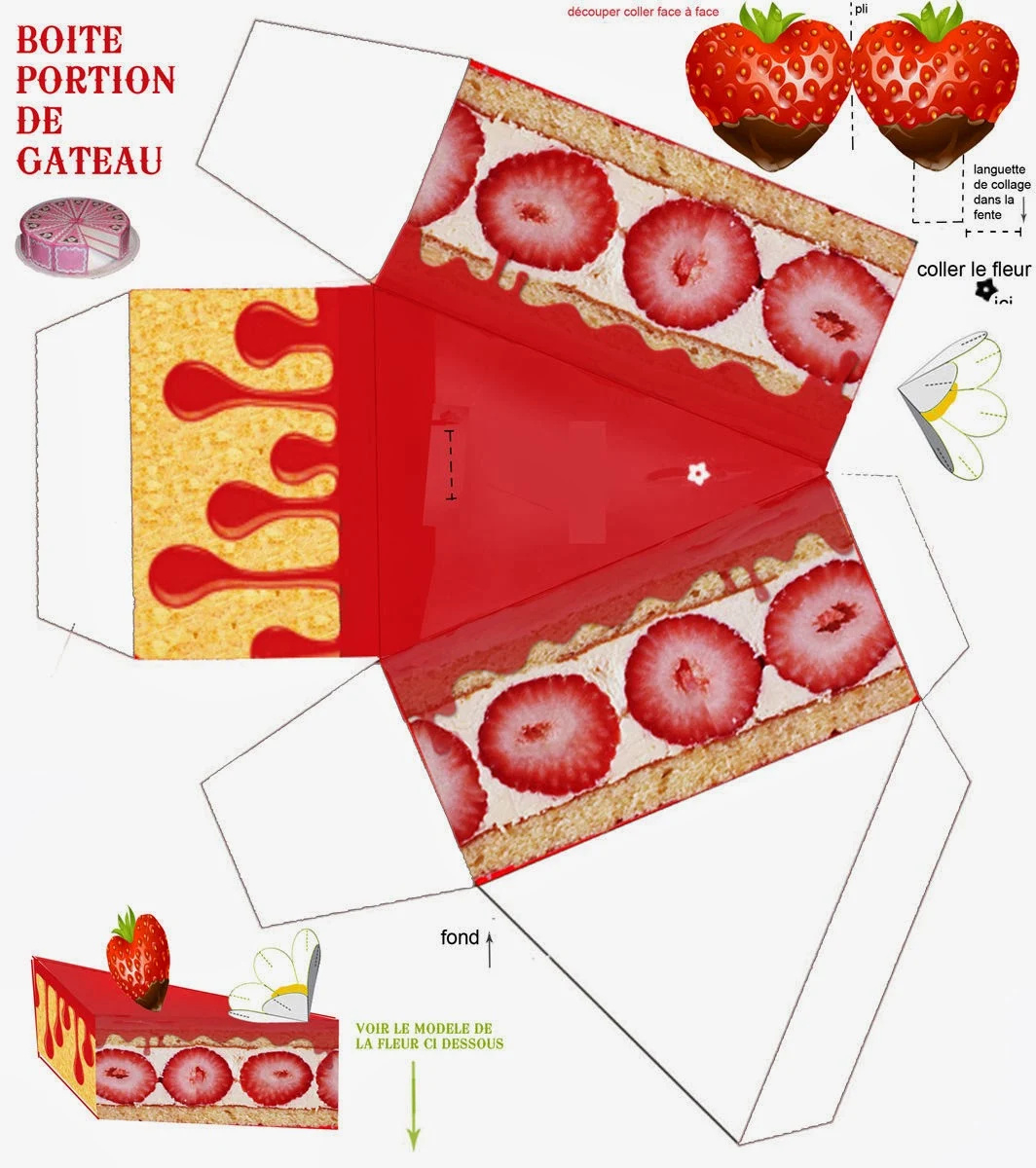 Strawberry Cake: Free Printable Box. - Oh My Fiesta! In English with Printable Paper For Cake