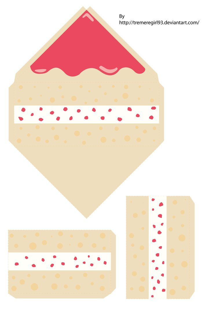 Strawberry Cake Papercrafttremeregirl93 On Deviantart within Printable Paper For Cakes