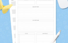 Student Project Planner Template (Original) with Printable Paper For Project