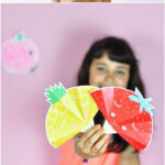 Summer Fruit Paper Fans With Free Printable Throughout Printable Paper Fans