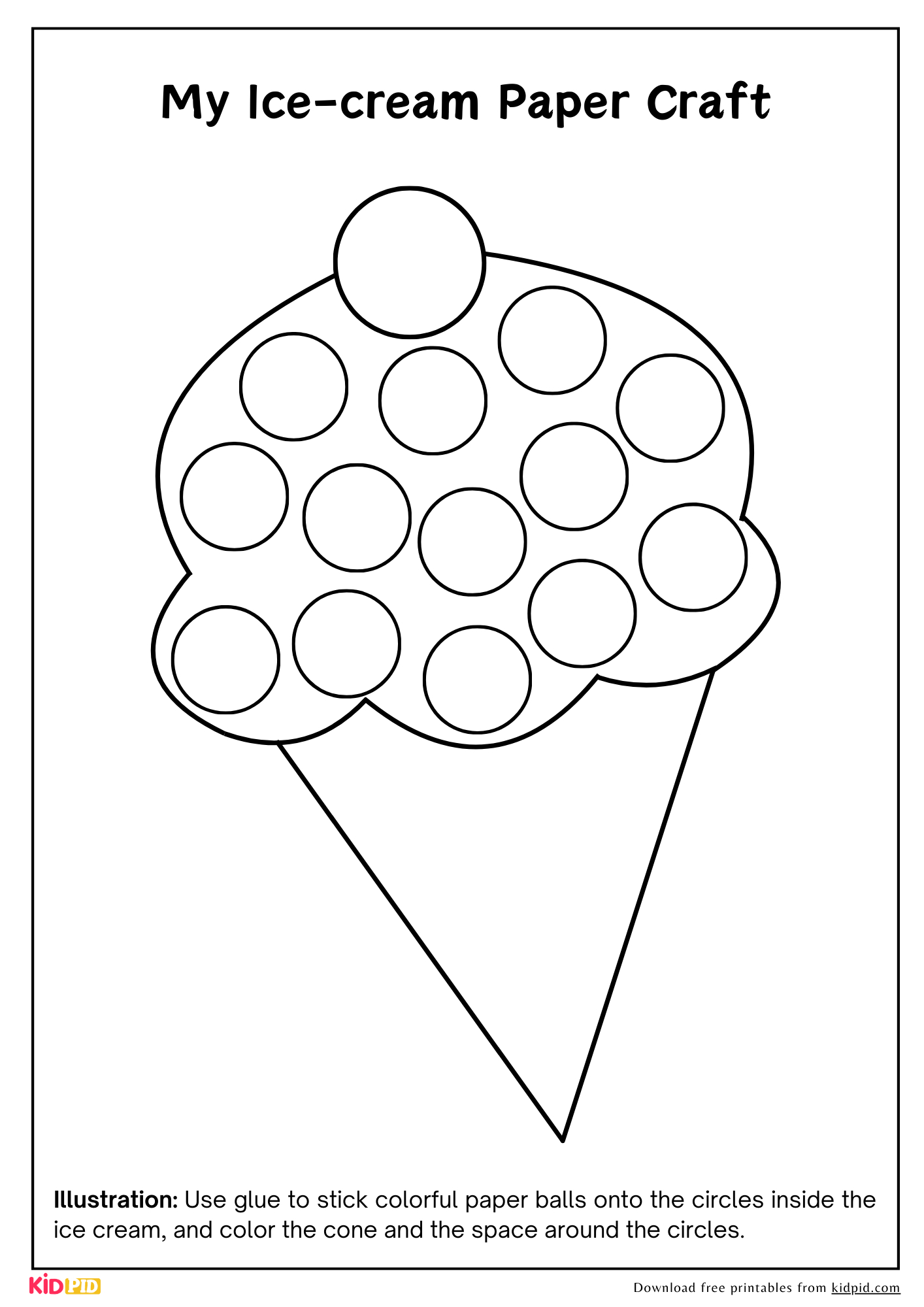 Summer Paper Ball Crafts – Printable Activity - Kidpid regarding Printable Paper Activity