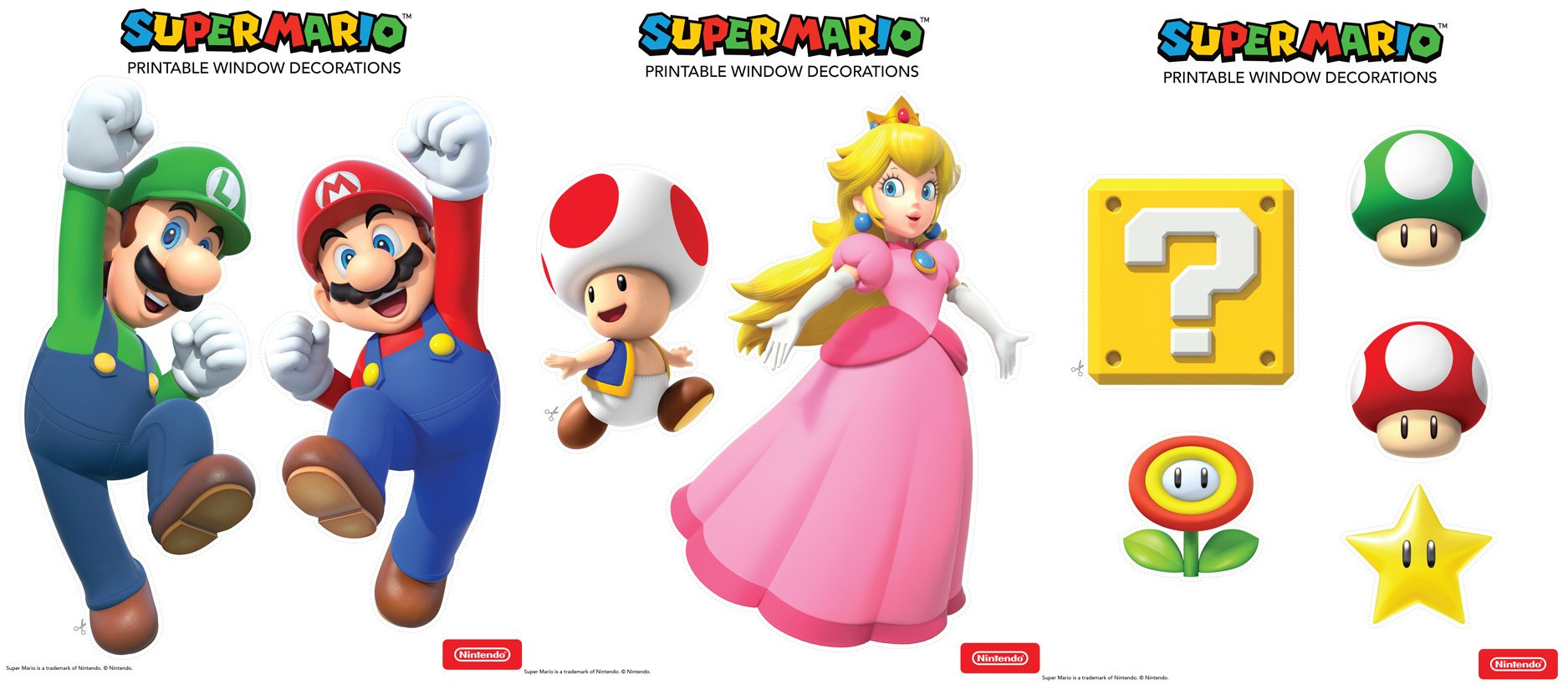 Super Mario Printable Decorations - Play Nintendo. for Printable Paper Mario