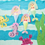 Swimming Mermaid Paper Craft With Free Printables Throughout Printable Paper Craft Ideas