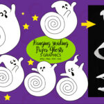 Swirling Paper Ghosts Cutout, Printable, Craft Amb 2259 In Printable Paper Ghost