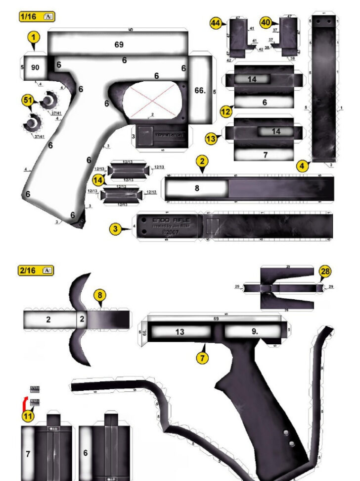 Printable Paper Gun