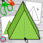 Tent Craft Template For Kids, Cut And Glue Toddler Craft, Simple In Printable Paper Tent Template