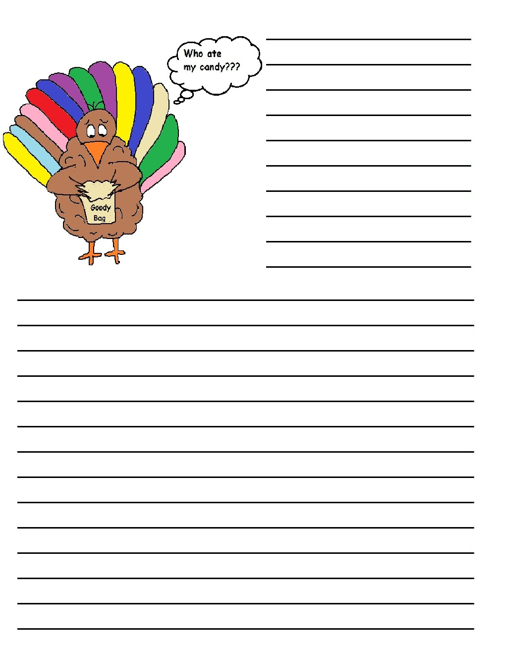 Thanksgiving Printable Writing Paper for Thanksgiving Printable Paper