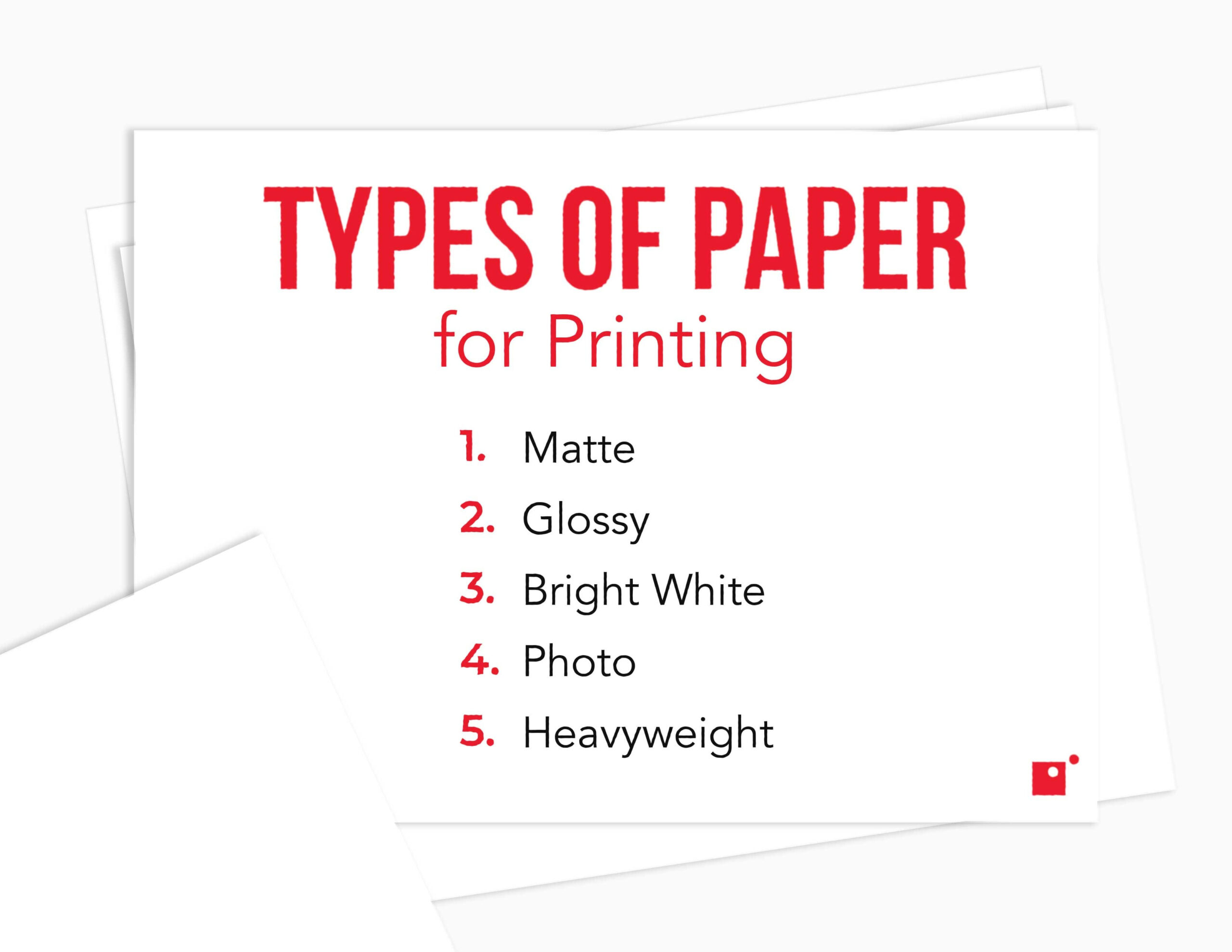 The 5 Types Of Paper For Printing And How They Differ in Printable Paper Types