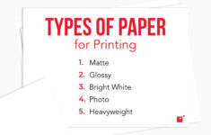 The 5 Types Of Paper For Printing And How They Differ pertaining to Types Of Printable Paper