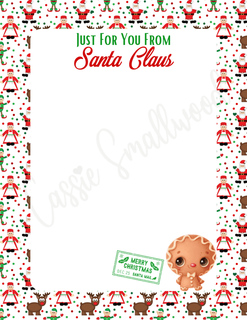 The Cutest Letters From Santa - Cassie Smallwood throughout Printable Paper From Santa