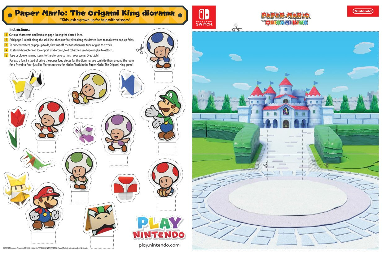 The Origami King: Folds Of Fun With Mario Printable Diorama - Play with regard to Printable Paper Mario
