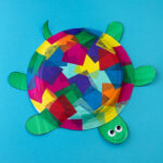 Tissue Paper And Paper Plate Turtle Craft Pertaining To Printable Paper Plate Turtle