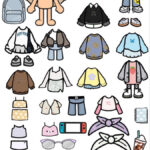 Toca Boca Autocollant | Paper Doll Template, Paper Dolls Clothing With Regard To Aesthetic Printable Paper Dolls Toca Boca Clothes