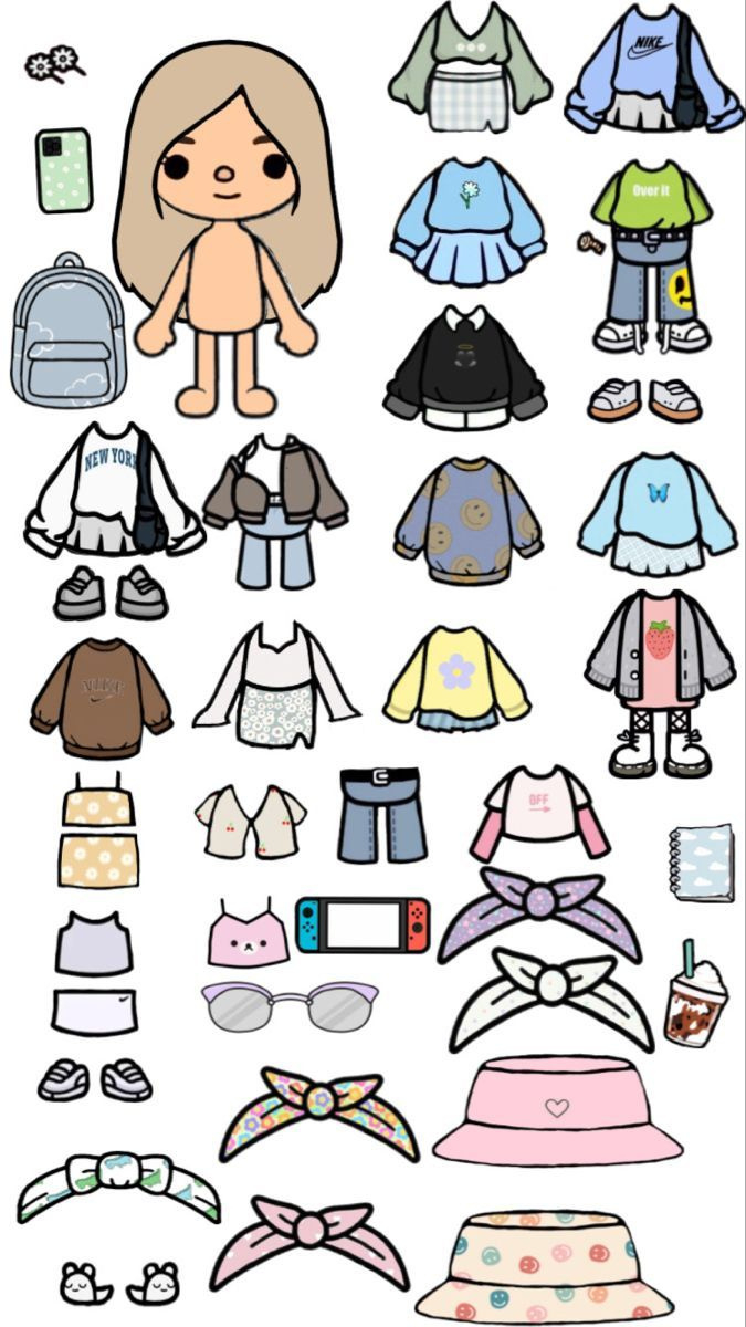 Toca Boca Autocollant | Paper Doll Template, Paper Dolls Clothing with regard to Aesthetic Printable Paper Dolls Toca Boca Clothes