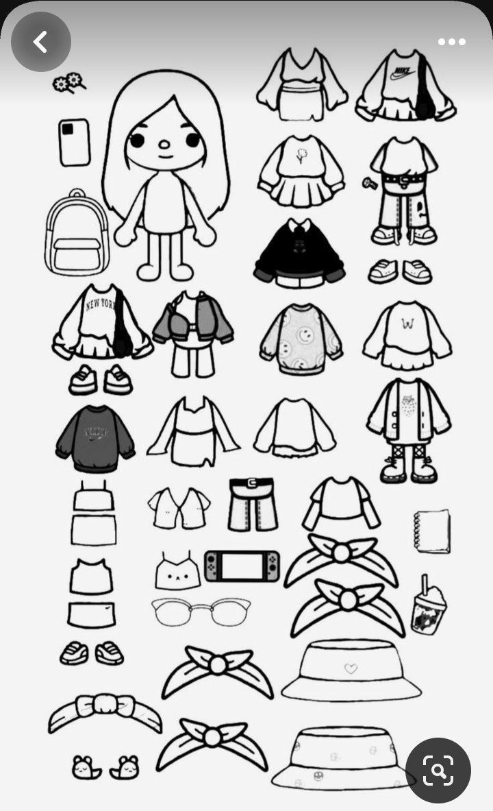 Toca Boca inside Printable Paper Doll House Toca Boca Coloring Pages