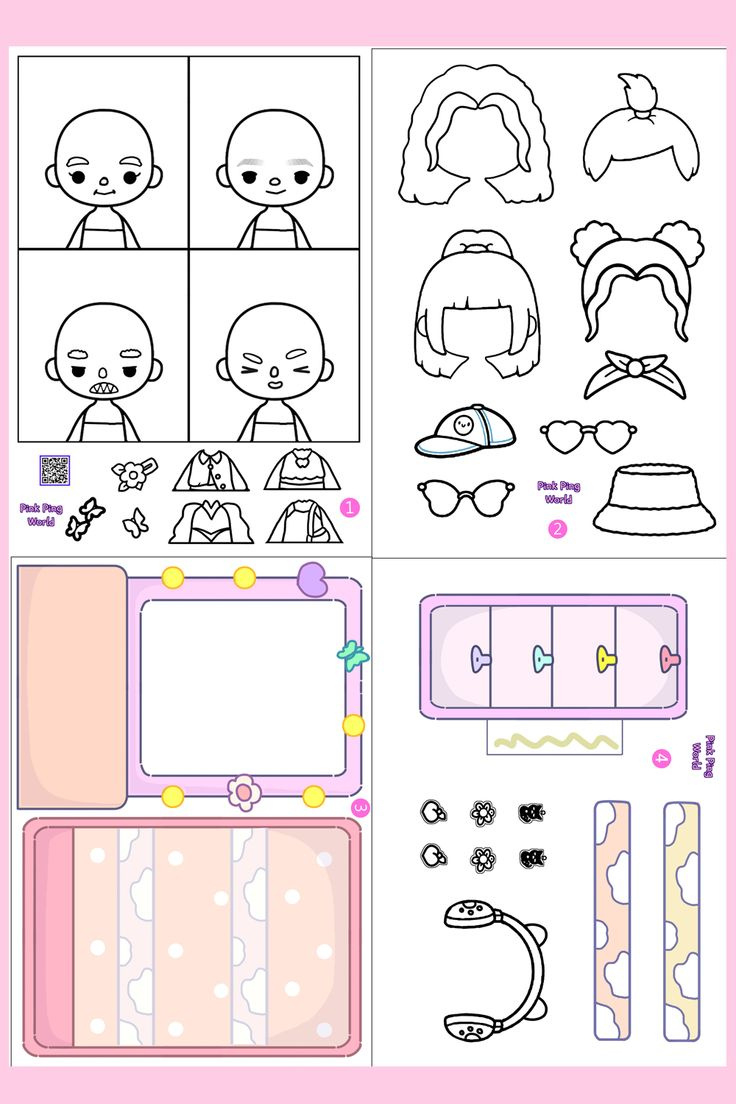 Toca Boca Paper Photocard Making Book Diy / Paper Toy / Printables for Toca Boca Paper Doll Printable