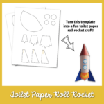 Toilet Paper Roll Rocket Craft Inside Printable Paper Rocket Template