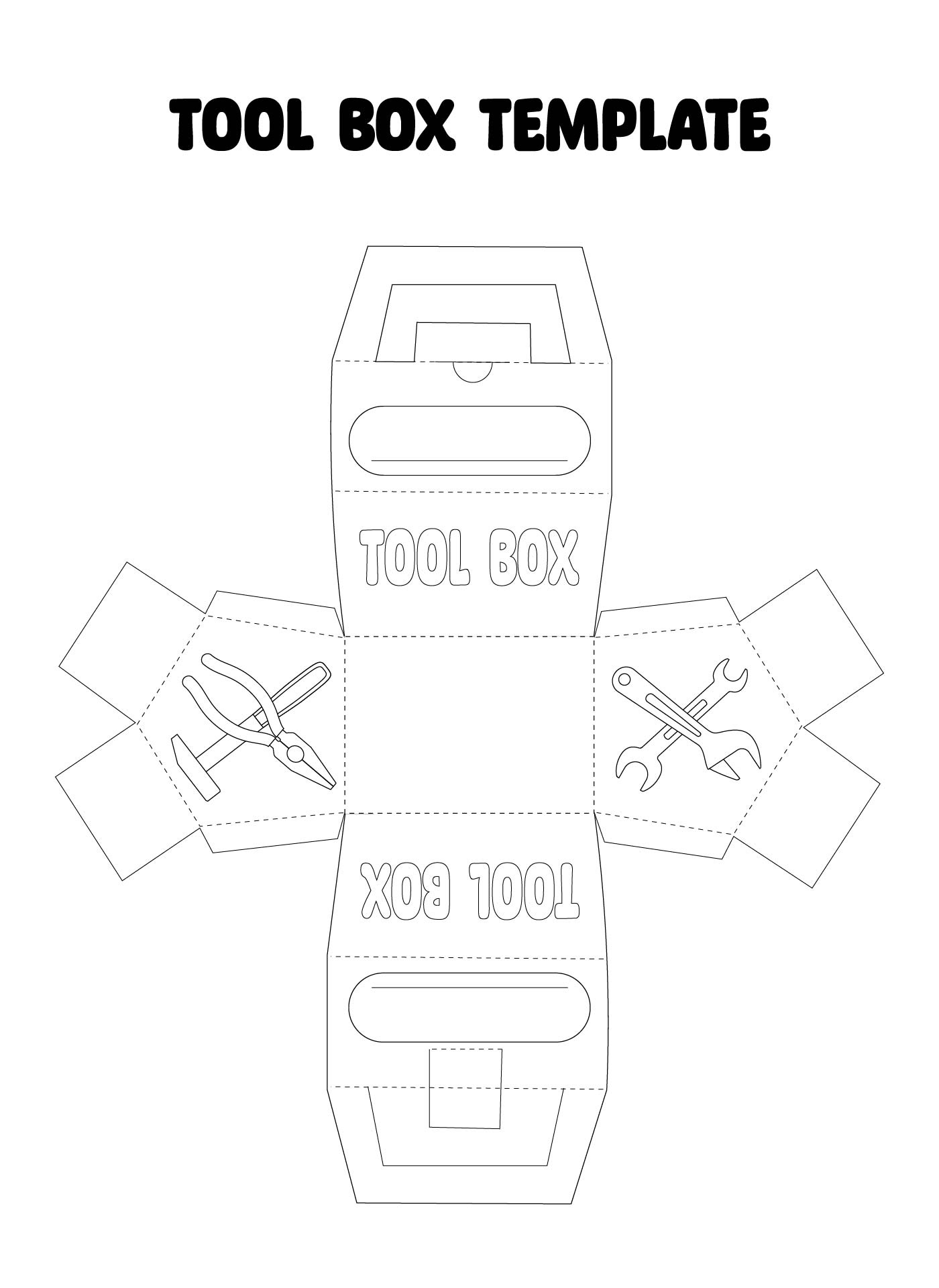 Toolbox Paper inside Printable Paper Toolbox Template