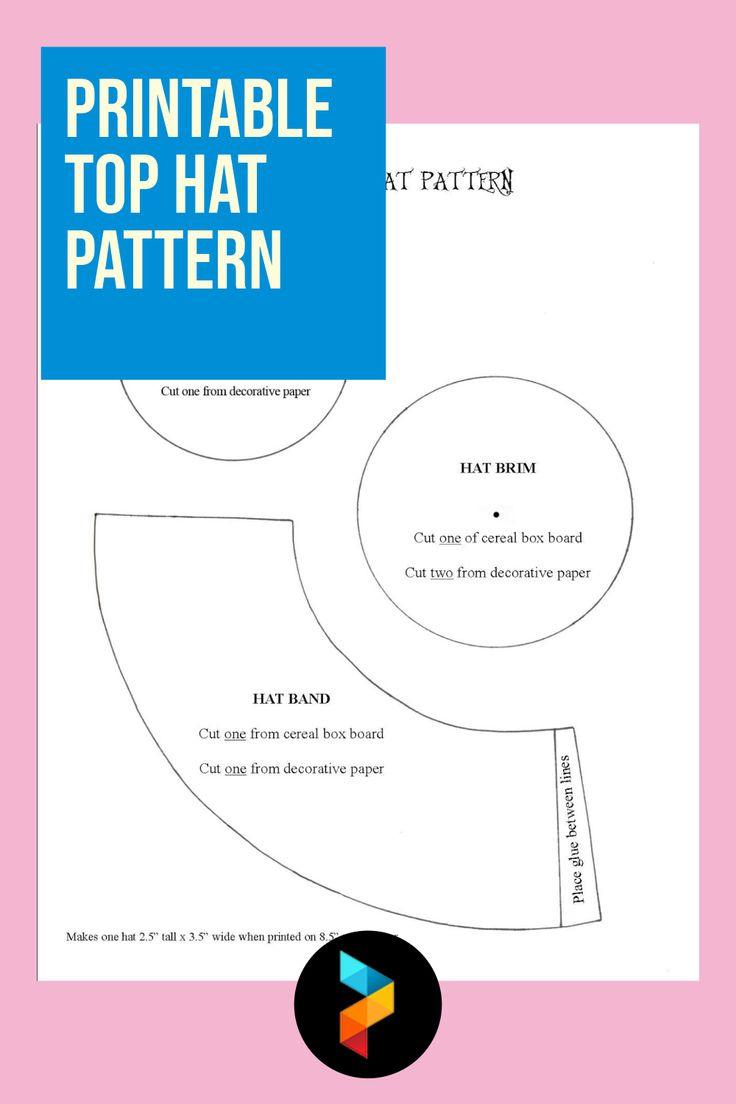 Top Hat Pattern - 10 Free Pdf Printables | Printablee intended for Printable Paper Top Hat Template