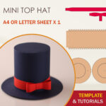 Top Hat Svg Template, Paper Hat Template, Cylinder Hat Template Throughout Printable Paper Top Hat Template