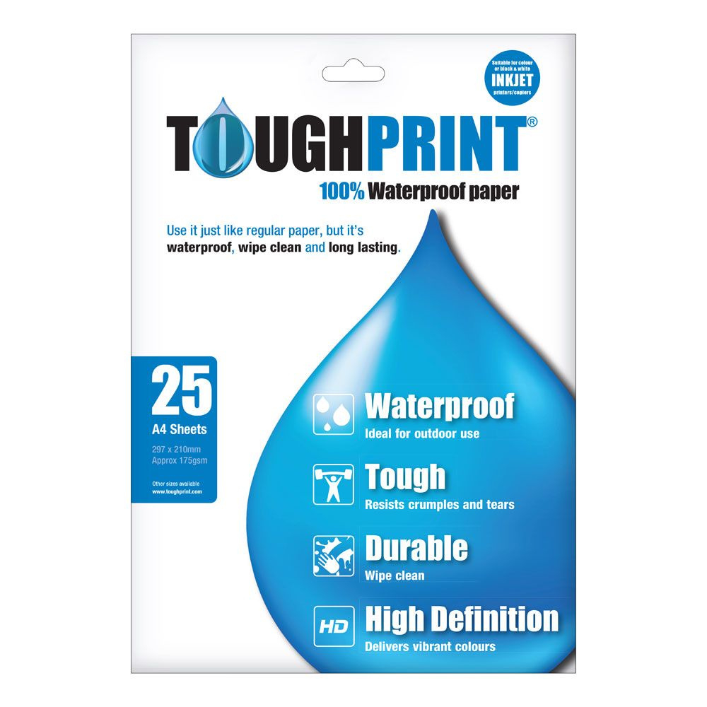 Toughprint Waterproof Paper with Waterproof Printable Paper