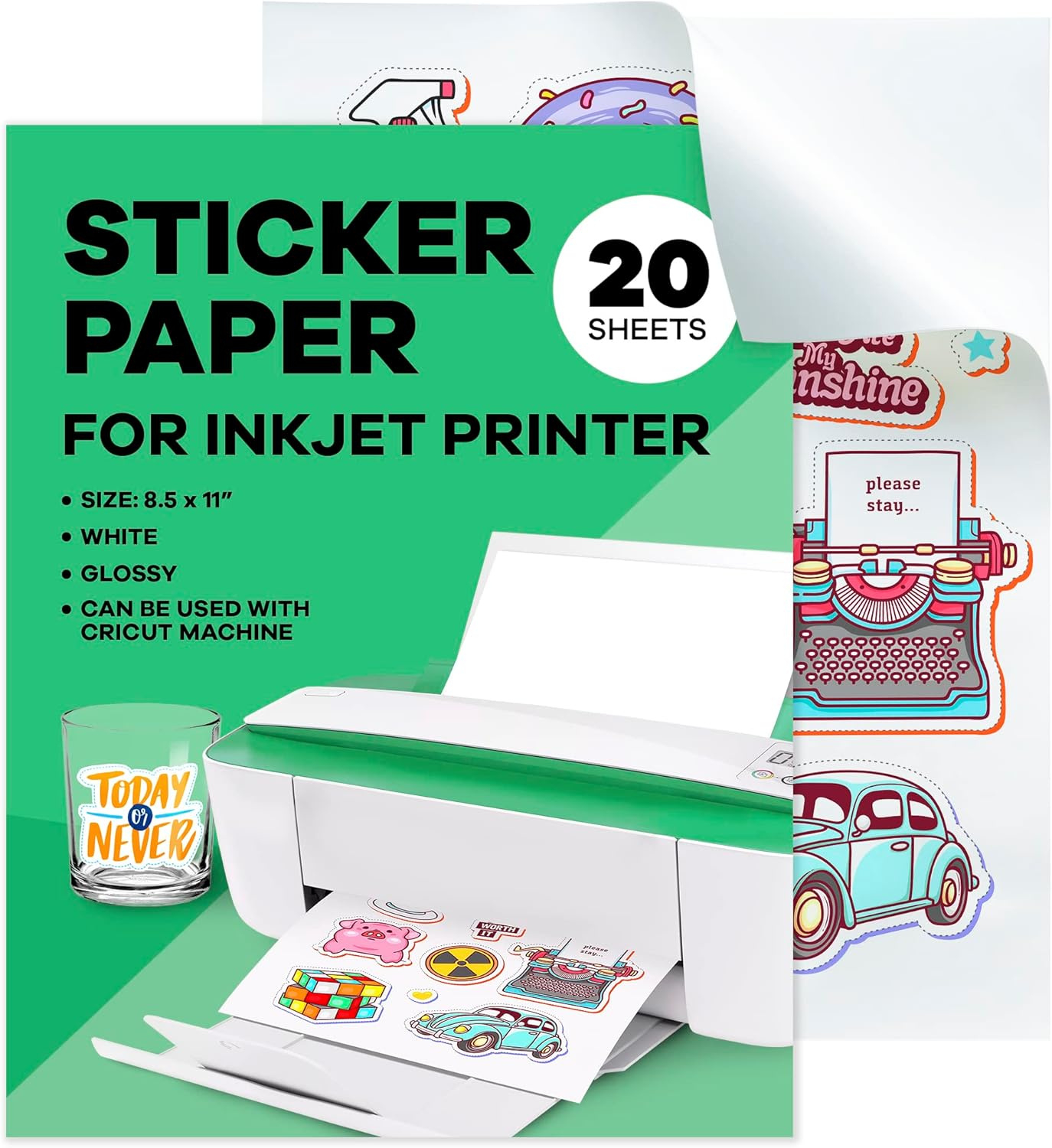 Transparent Vinyl Sticker Paper For Laser Printer - Ireland | Ubuy with Clear Printable Sticker Paper Near Me